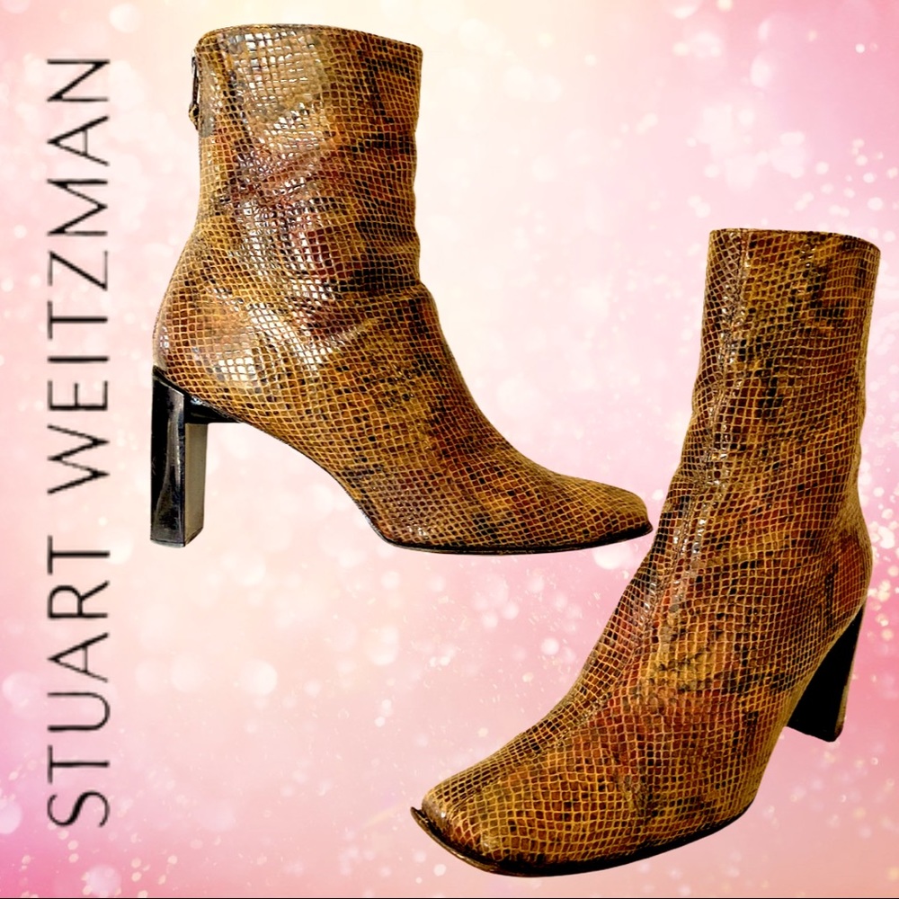 Stuart Weizman for Browns Unique Snakeskin Booties